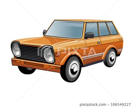 Orange vehicle. Car in Vector illustration in cartoon style 106549227