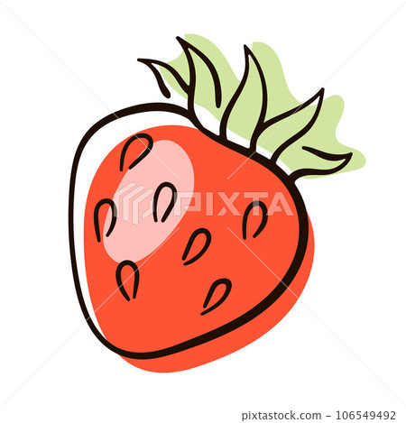 Strawberry outline doodle icon. Vector line art sketch illustration raw strawberry for print, web, mobile and infographics isolated on white background. Strawberry outline doodle icon. Vector line art sketch illustration raw strawberry for print, web, mobile and infographics isolated on white background. 106549492