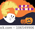 Halloween ghost pumpkin with text 106549906