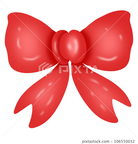 Red bow for holiday gift decoration 106550032