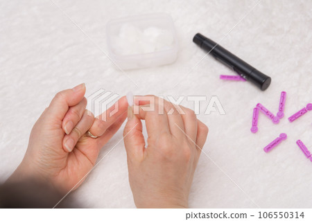 [Diabetes blood sugar level measurement disinfection] 106550314
