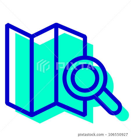 代表地圖、搜索的兩種顏色樣式圖標 106550927