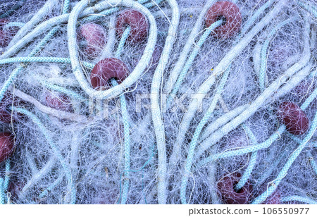 Close up view of fishing net. 106550977