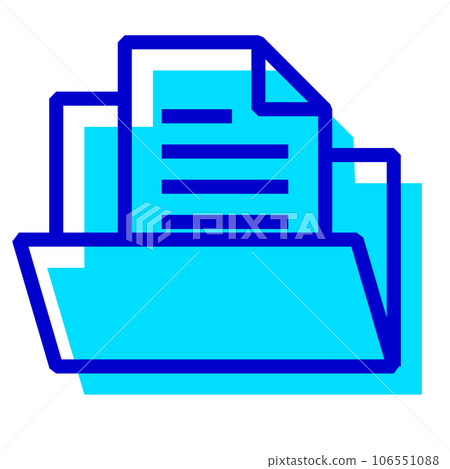 Two color style icons representing files, folders 106551088