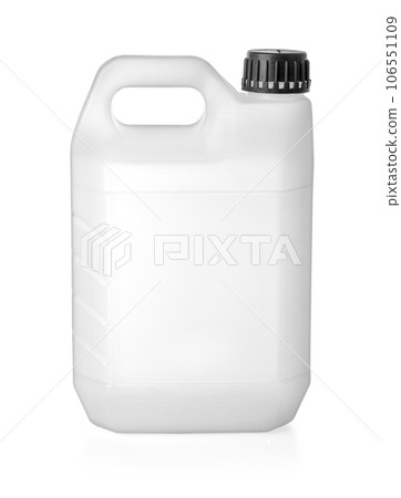 Plastic canister on a white Plastic canister on a white 106551109