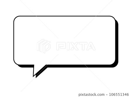 Simple speech bubble shadowed 106551346
