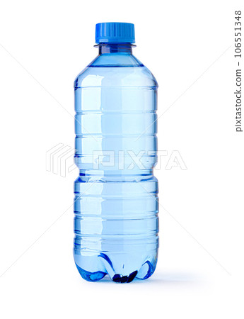 Blue plastic small water bottle Blue plastic small water bottle 106551348