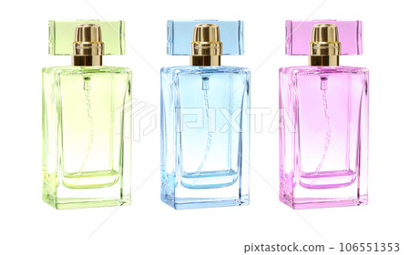 Set  Bottle of Perfume isolated 106551353