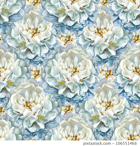 The pattern is white peonies. Oil painting. Bouquet of flowers. For wedding cards, fabric,wallpaper,textiles 106551468
