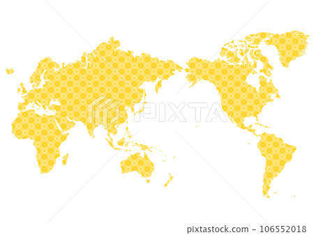 向日葵圖案世界地圖(以日本為中心) 向日葵圖案世界地圖(以日本為中心) 106552018