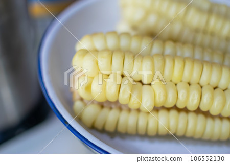 Corn cob called choclo, very popular ingredient in Latin America's recipes 106552130