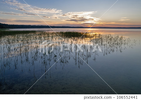 View over sunrise White Lake. Rivne region, Ukraine. View over sunrise White Lake. Rivne region, Ukraine. 106552441