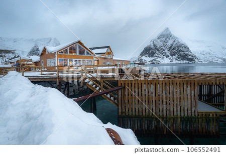The best landscape of Lofoten Island during winter 106552491