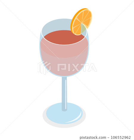 3D Isometric Flat Vector Set of Cocktails. Item 1 3D Isometric Flat Vector Set of Cocktails. Item 1 106552962