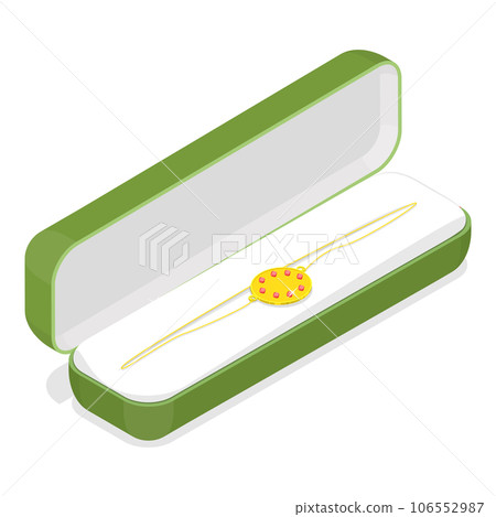 3D Isometric Flat Vector Set of Jewelry Boxs. Item 1 106552987