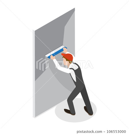 3D Isometric Flat Vector Set of Renovation and Decoration of Room. Item 4 3D Isometric Flat Vector Set of Renovation and Decoration of Room. Item 4 106553000