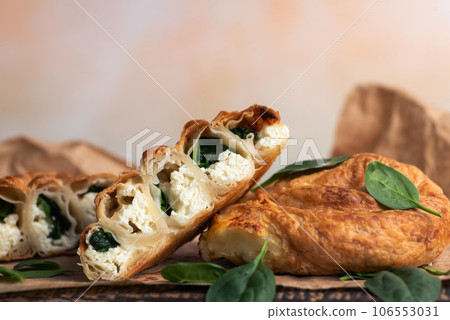 Homemade pies with spinach Homemade pies with spinach 106553031