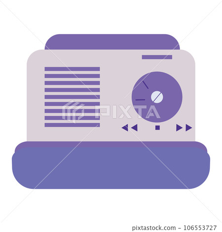 Isolated colored vintage radio image Vector Isolated colored vintage radio image Vector 106553727