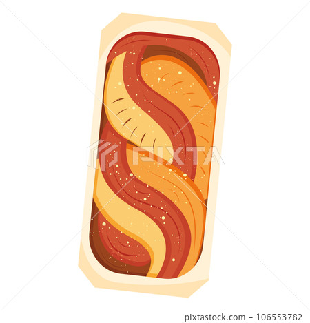 Isolated colored bread Bakery product Vector 106553782