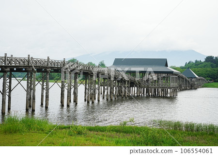 Japan Aomori Tsugaru Fujimi Lake Tsurunomai Bridge 106554061