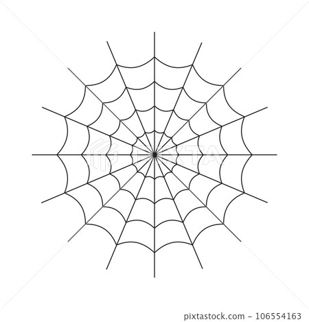 Symmetrical Spider Web Icon. Geometric...-插圖素材 [106554163] - PIXTA圖庫