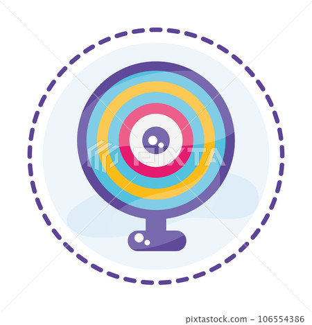 Isolated colored dart board toy icon Flat design Vector Isolated colored dart board toy icon Flat design Vector 106554386