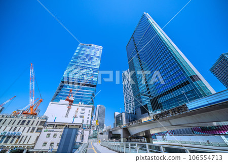 Tokyo cityscape in Japan Shibuya Station, large cranes, Shibuya Sakura Stage SHIBUYA Tower, etc. Tokyo cityscape in Japan Shibuya Station, large cranes, Shibuya Sakura Stage SHIBUYA Tower, etc. 106554713