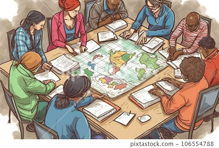 Multi-Ethnic Diverse Group of People In Circle Concept Multi-Ethnic Diverse Group of People In Circle Concept 106554788