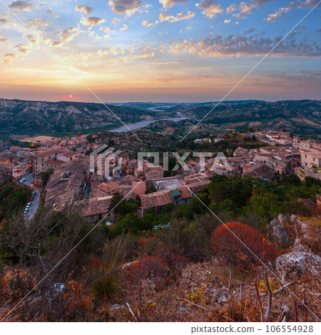 Sunrise Stilo village, Calabria, Italy Sunrise Stilo village, Calabria, Italy 106554928