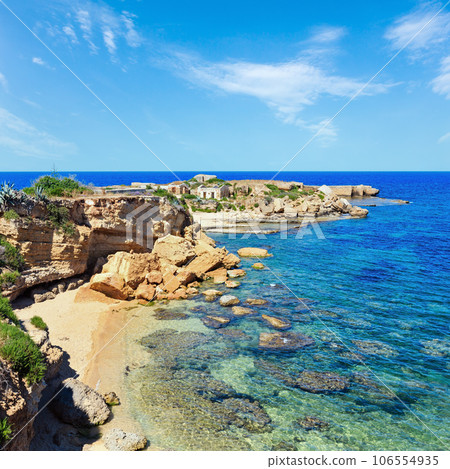 Sicily summer sea beach, Italy 106554935