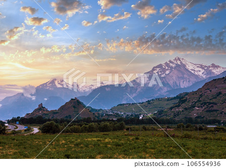 Alps mountain summer morning 106554936