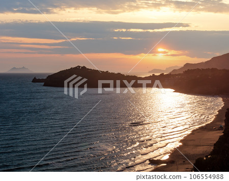 Gaeta sunset beach, Latina, Lazio, Italy 106554988