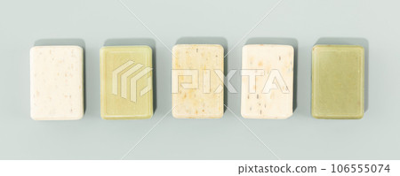 Bars of natural handmade soap, top view Bars of natural handmade soap, top view 106555074