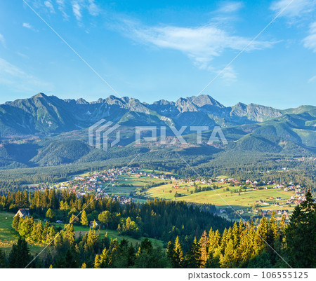 Summer mountain village view (Poland) 106555125
