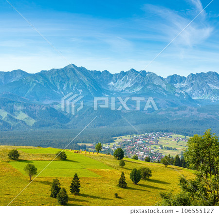 Summer mountain village view (Poland) 106555127