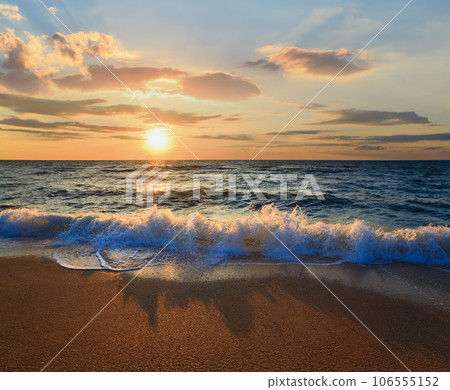 Sea sunset surf wave 106555152