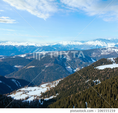 Beautiful winter mountain landscape. 106555159