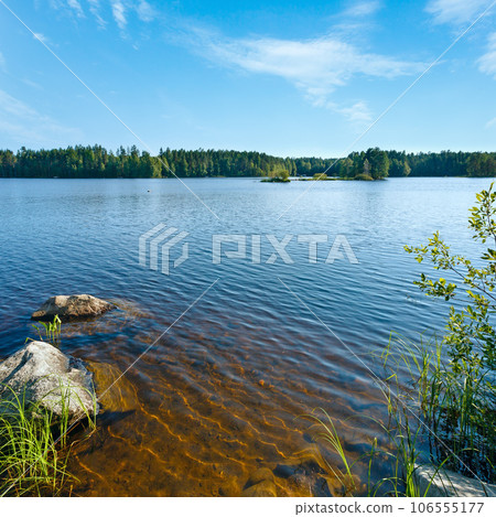 Lake summer view (Finland). 106555177