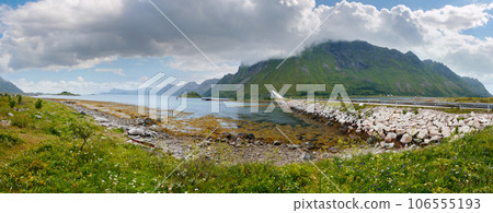 Lofoten summer panorama (Norway). 106555193