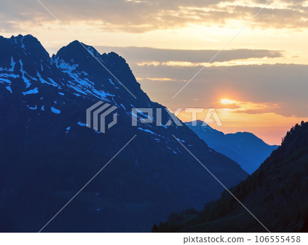 Sunset mountain landscape (Timmelsjoch, Austria ) Sunset mountain landscape (Timmelsjoch, Austria ) 106555458