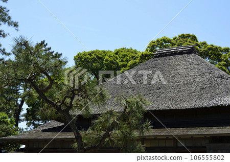 Thatched roof, former Ito Hirobumi Kanazawa villa 106555802