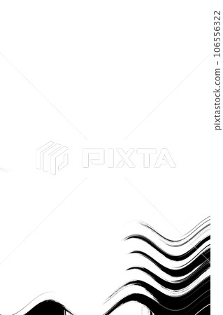 Black waves on a white background. 106556322