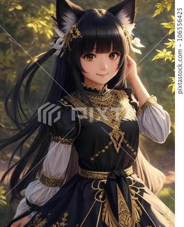 穿著民族服裝的可愛女孩 穿著民族服裝的可愛女孩 106556425