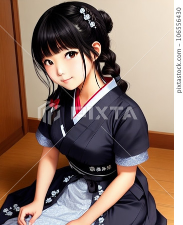 穿著民族服裝的可愛女孩 106556430