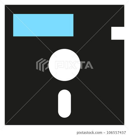 Floppy disk black icon. Memory data storage 106557437