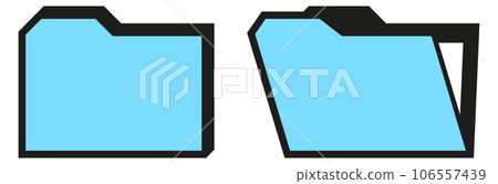 Folder icon. File system blue retro symbol Folder icon. File system blue retro symbol 106557439