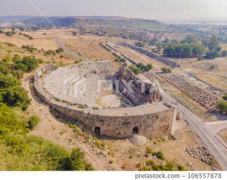 Ruins of the ancient Lycian city Perge located near the Antalya city in Turkey turkiye, GO Everywhere Ruins of the ancient Lycian city Perge located near the Antalya city in Turkey turkiye, GO Everywhere 106557878
