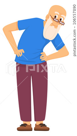 Senior exercise. Old man workout. Fitness training 106557890