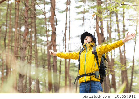 Man enjoying hiking 106557911