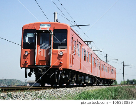 Nostalgic Onoda Line 105 series train Nostalgic Onoda Line 105 series train 106558889